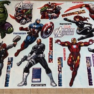 Avengers Fathead wall decals- extended set that easily peels off wall
